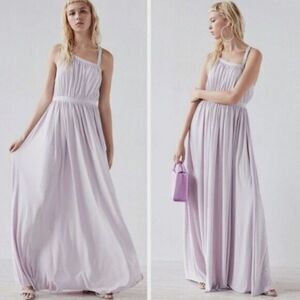 UO Kimchi Blue Lavender Asymmetrical Draped Racerback Maxi Dress‎ S Garden Party